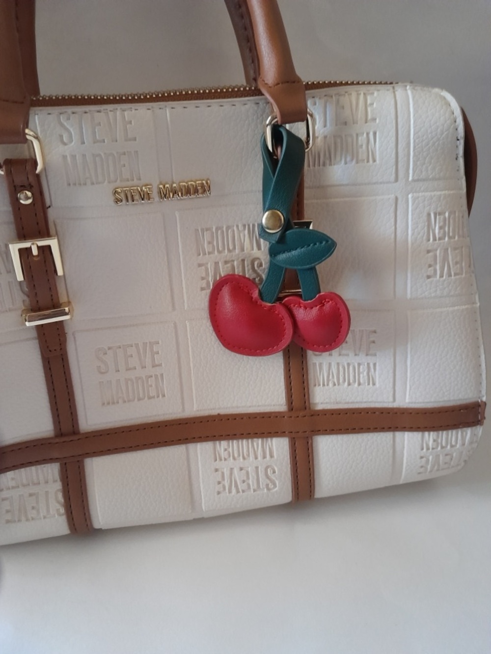 Cherry PU Leather Snap Bag Charm - Picture 4 of 5